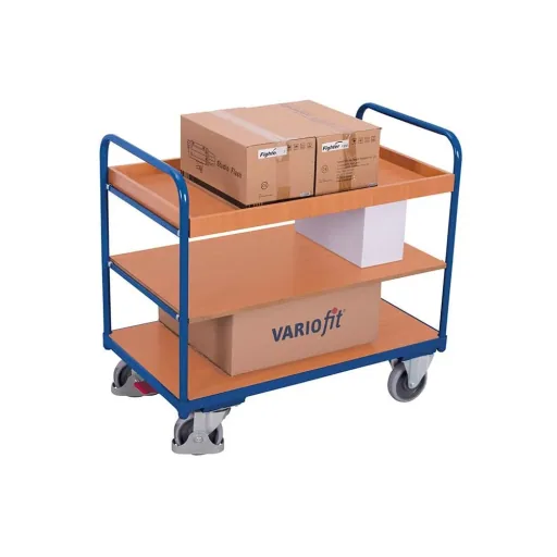 Etagenwagen mit 1 Tablett und 2 Böden 250 kg Typ M + EasySTOP