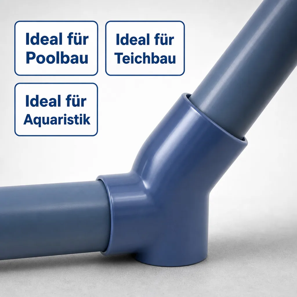PVC Winkel 45 Grad, PVC Fitting 20mm, PVC-U Muffe, PN16