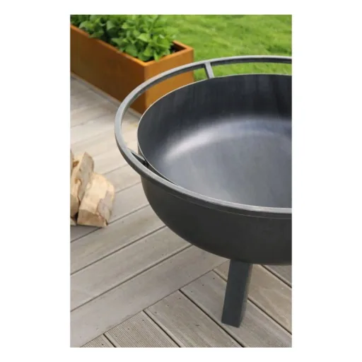 Feuerschale 80 cm, Garten, Stahl, XXL, Naturstahl