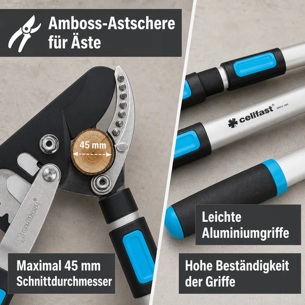 Einfache-Amboss-Astschere IDEAL