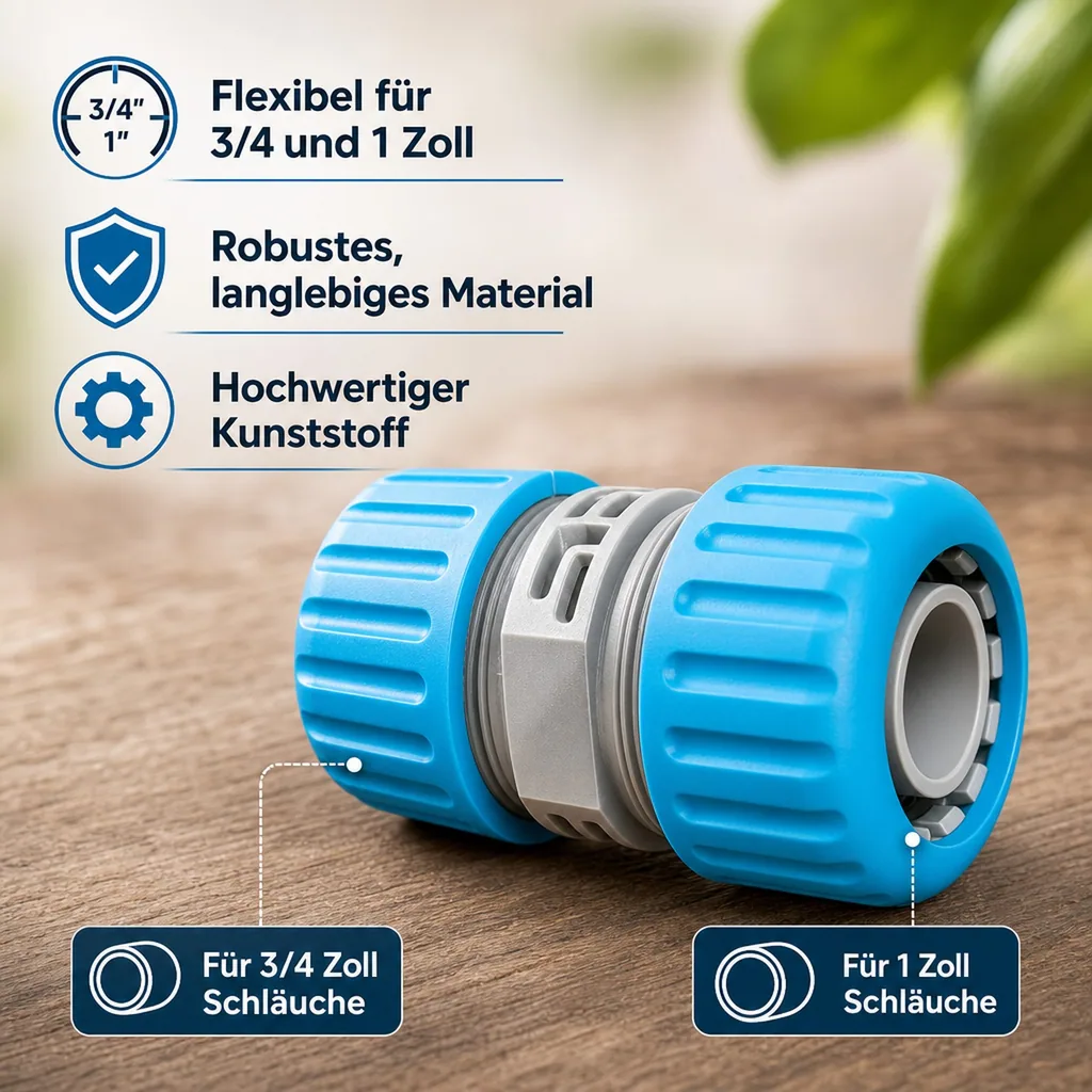 3/4 Zoll Schlauchverbinder, 1 Zoll, Schlauch Reparaturstück