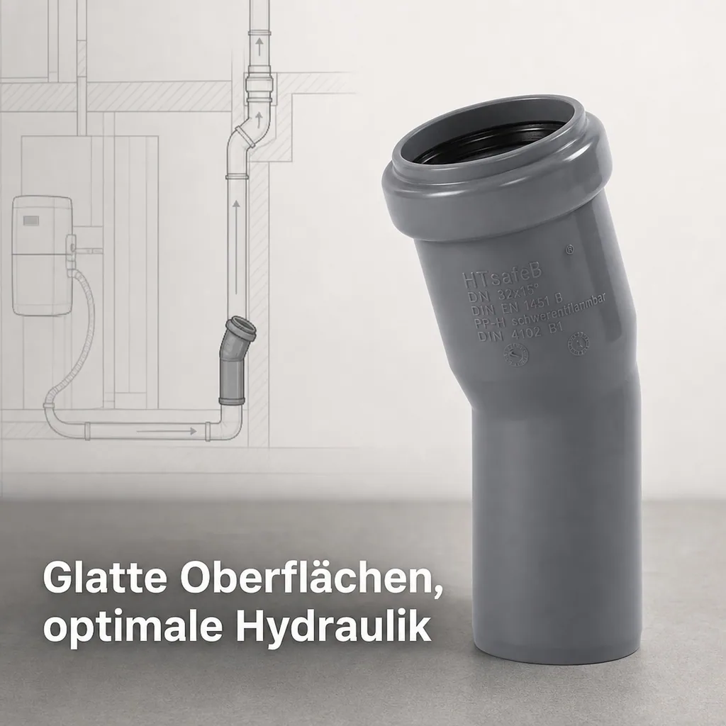 HTsafeB Bogen DN/OD 32    15 Grad