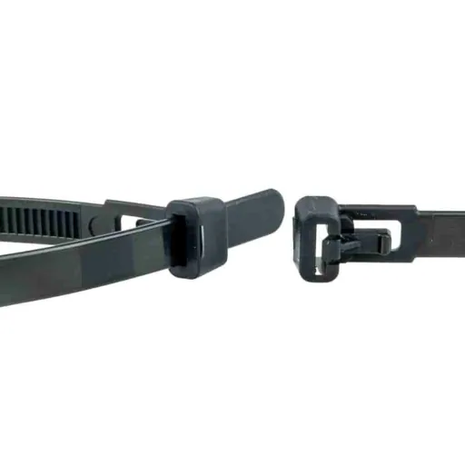 Kabelbinder, 100 Stk. wiederlösbar, 150x7,6mm, schwarz