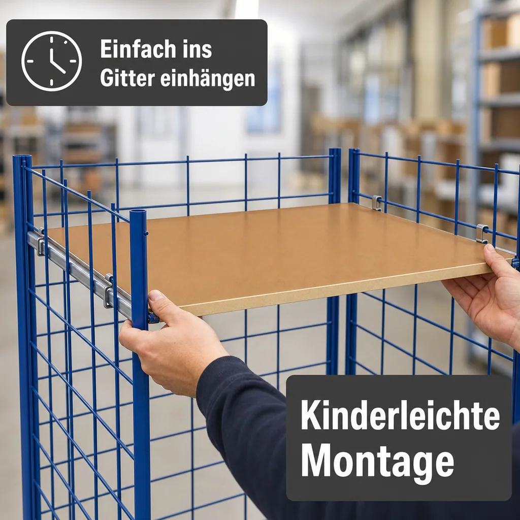 Zusatzboden, Winkelauflage für Paketwagen 1000 x 700 mm Typ L