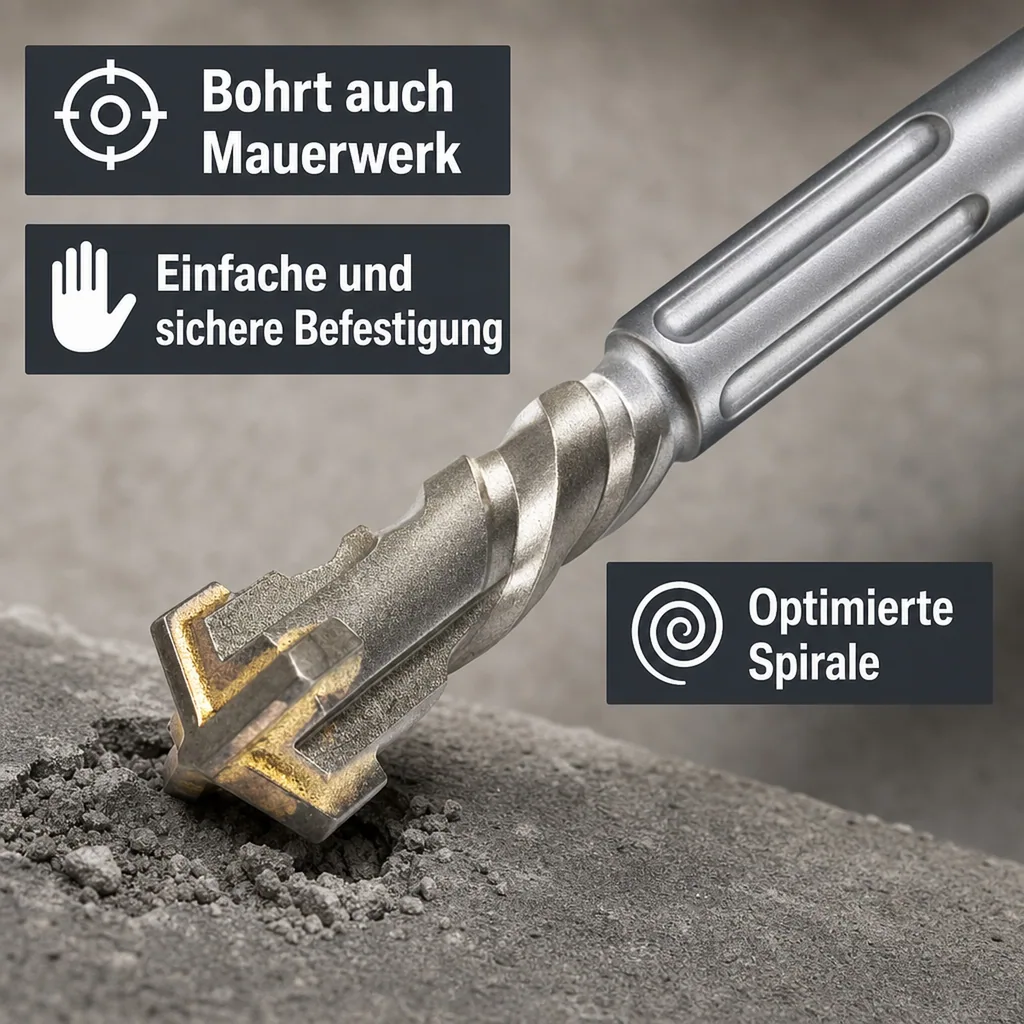 SDS Max Bohrer, Hammerbohrer, 25mm, 4 Schneider, Betonbohrer