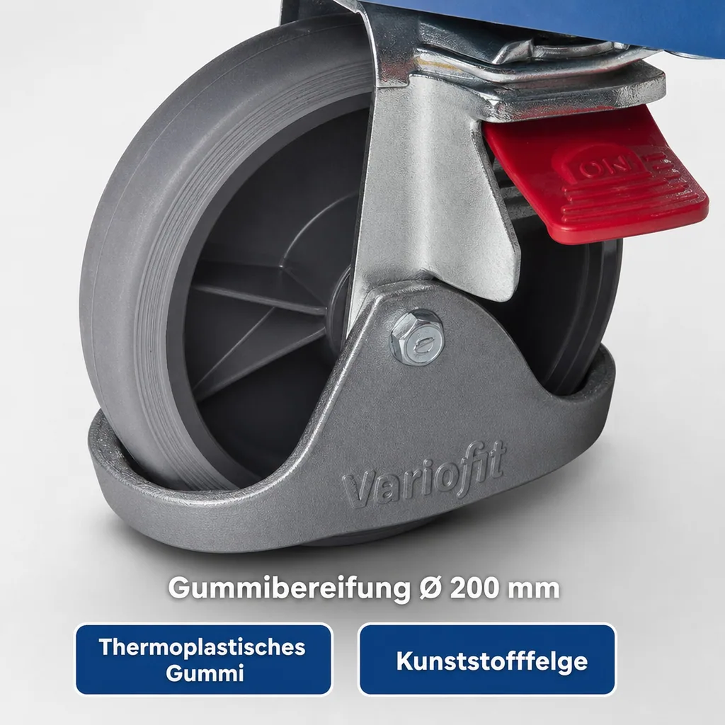 Drahtgitter Stirnwandwagen 500 kg Typ L + EasySTOP