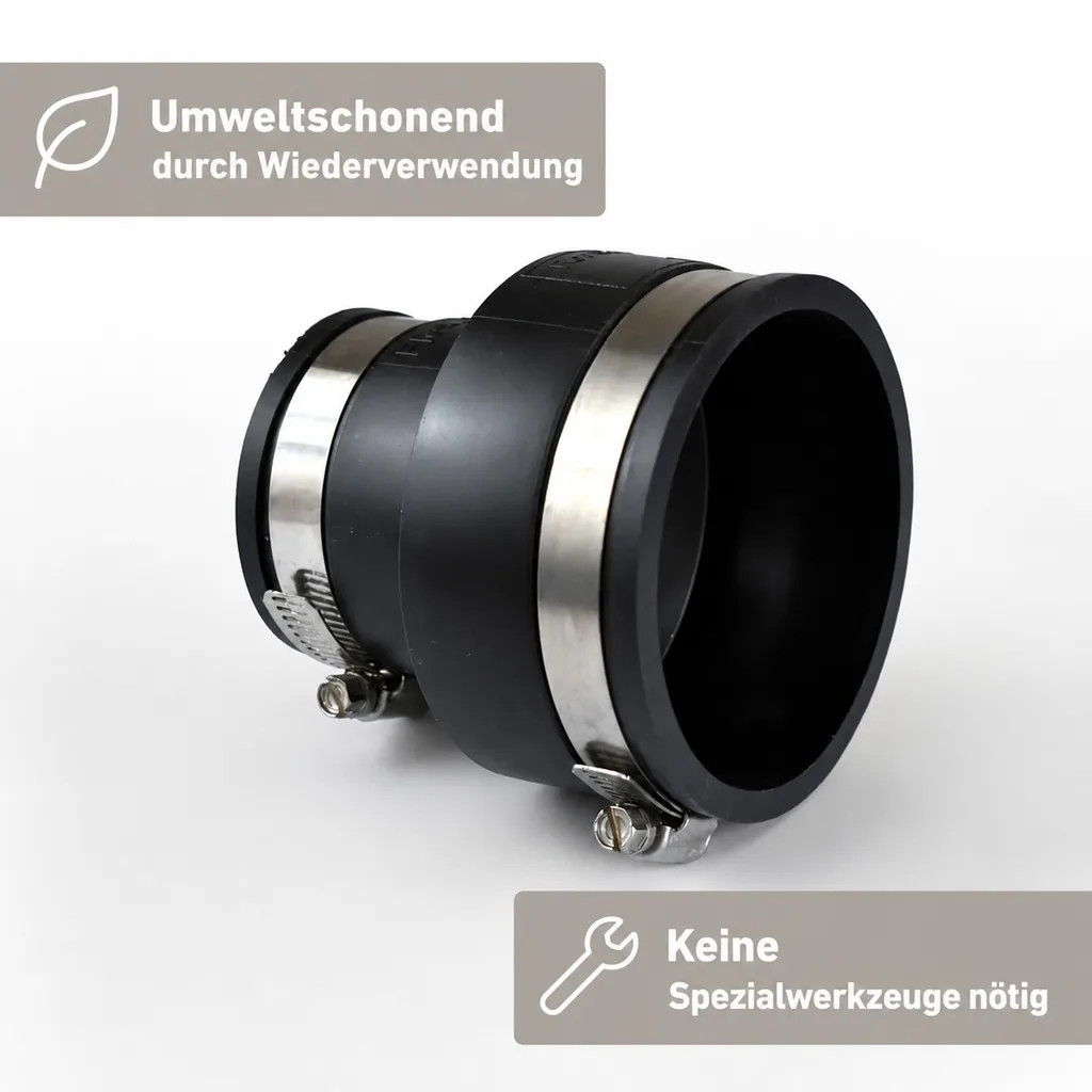 Flexible Kupplung, Reduzierfitting 2" x 1 1/2"