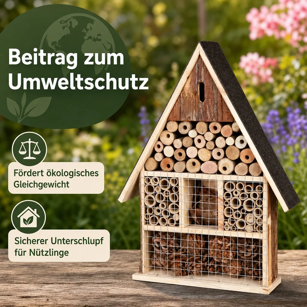 Insektenhotel, Insektenhaus, Rindenholz, Nützlingshotel
