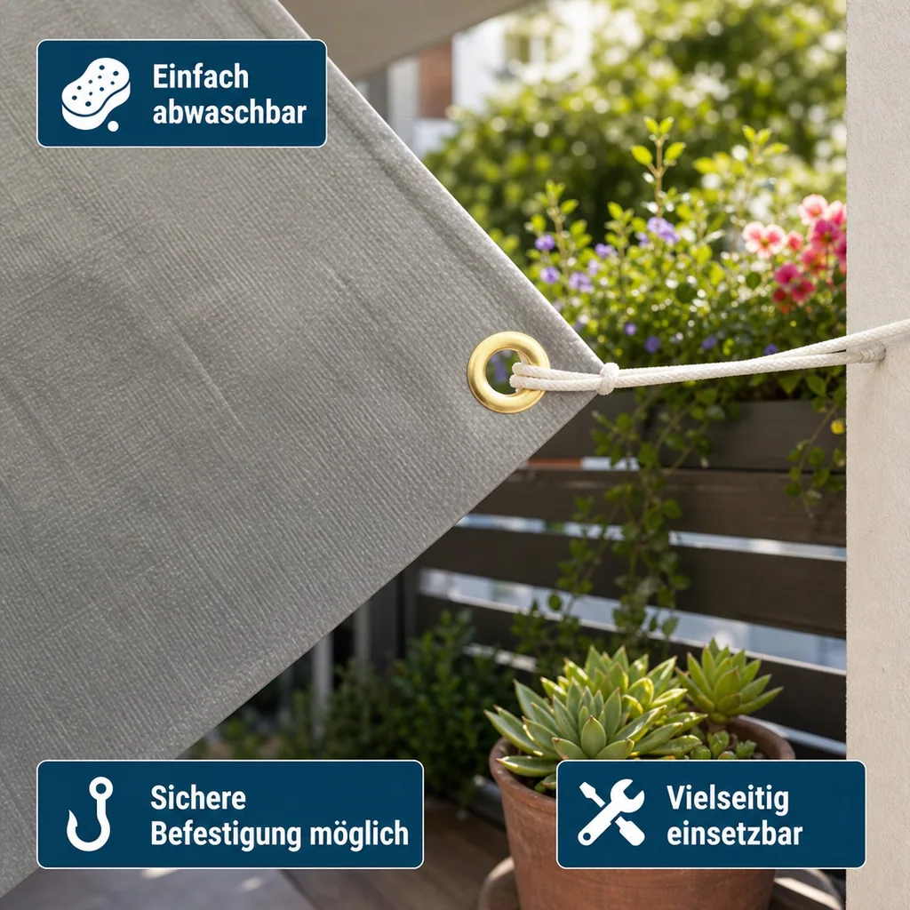 Abdeckplane 280g/m², 4x6m (24m²), grau, wasserdicht, reißfest, Gewebeplane