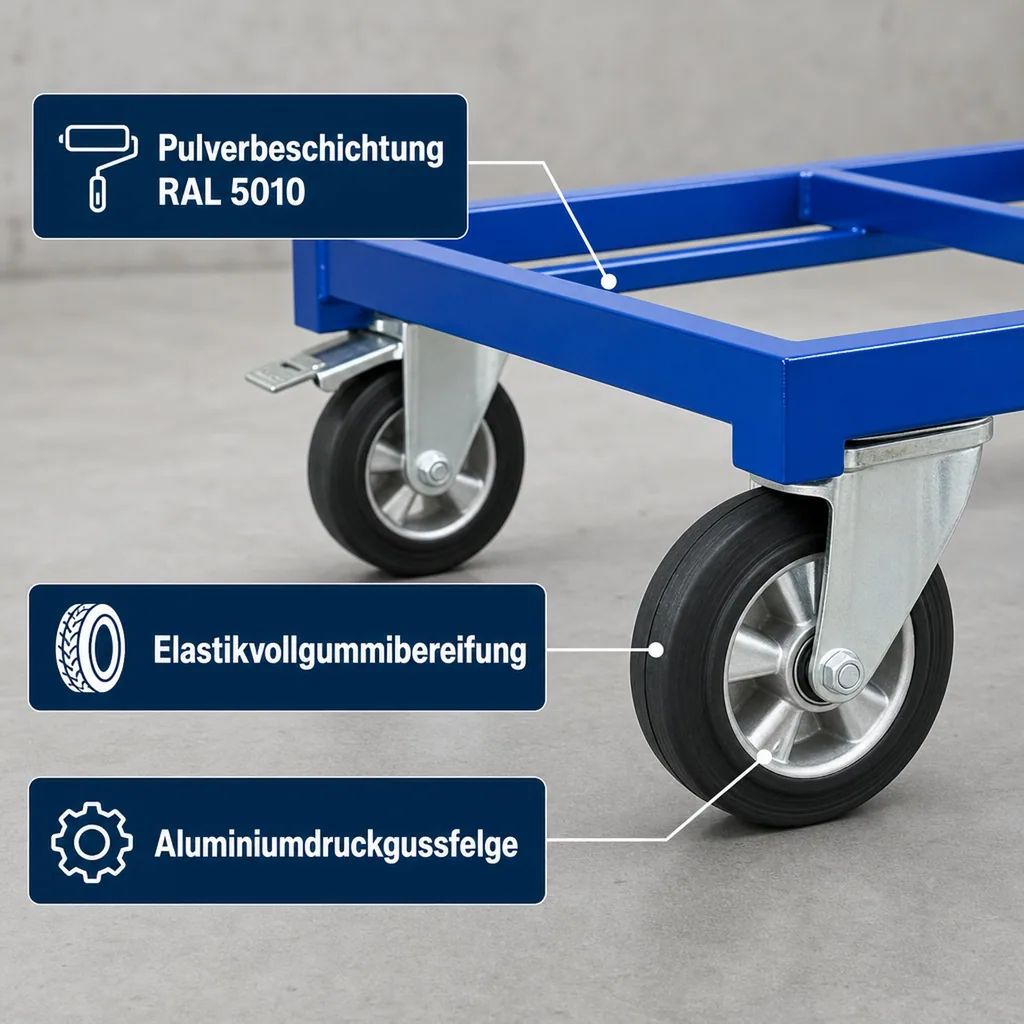 Schwerlastwagen 1200kg, Industriewagen, Transportwagen schwerlast