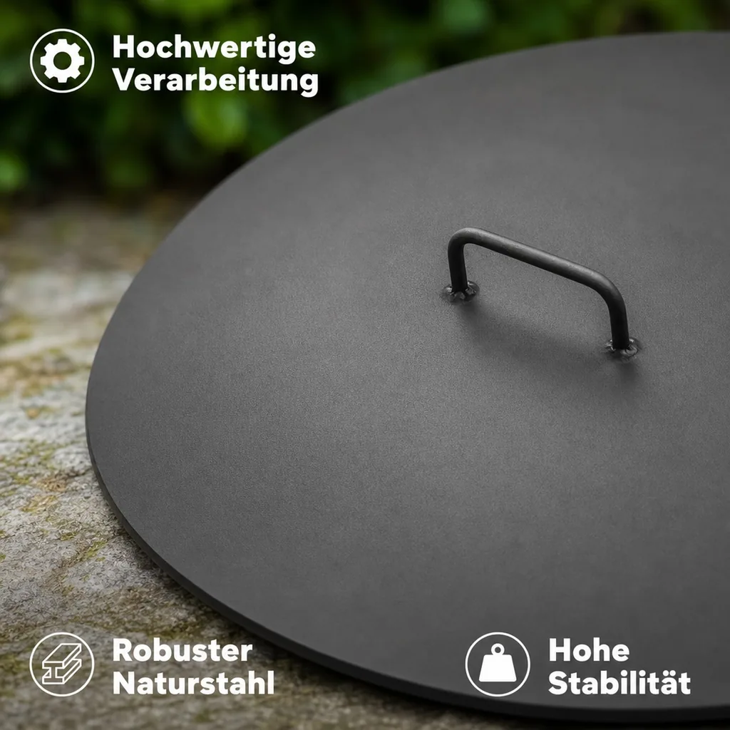 Feuerschale Abdeckung 70,5cm, Deckel für Feuerstelle, Zubehör