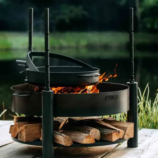 Grillplatte 50 cm, Feuerschale, Naturstahl