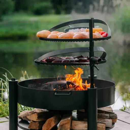 Grillplatte 50 cm, Feuerschale, Naturstahl