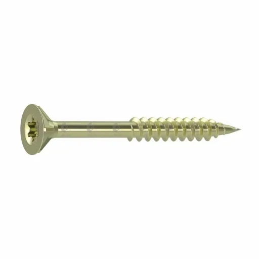 Spanplattenschrauben 4,5 x 80 mm, 200 Stück, Senkkopf, Teilgewinde, Fräsrippen