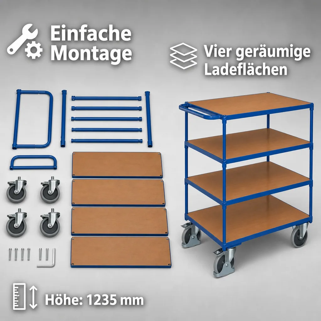 Tischwagen 500 kg, Schwerlast, Werkstattwagen, Transportwagen