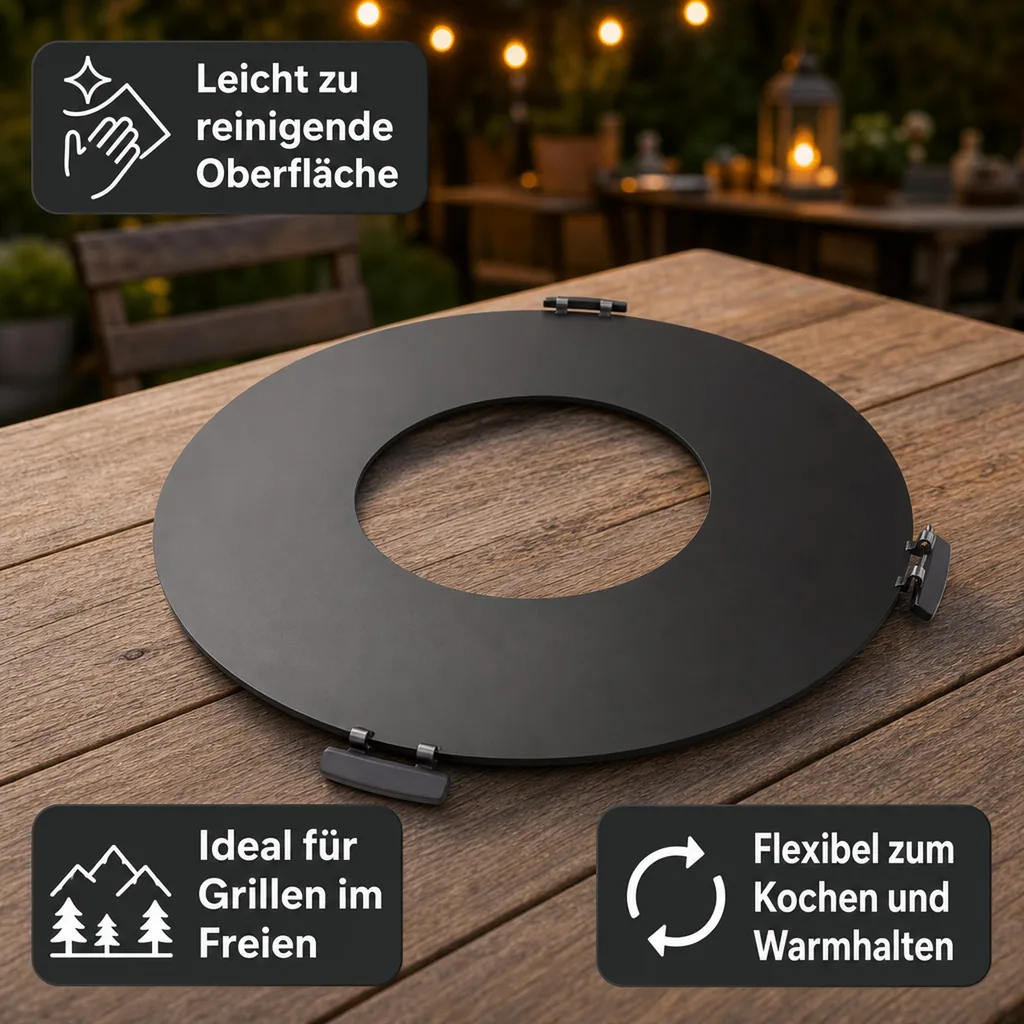 Grillplatte Feuerschale 98 cm, Stahl, Grillzubehör