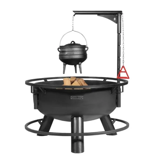 Feuerschale Wok Kesselhalter, Feuerstelle Zubehör, Naturstahl