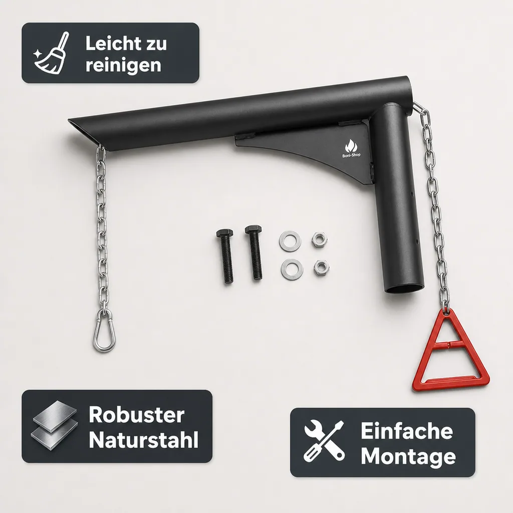 Feuerschale Wok Kesselhalter, Feuerstelle Zubehör, Naturstahl
