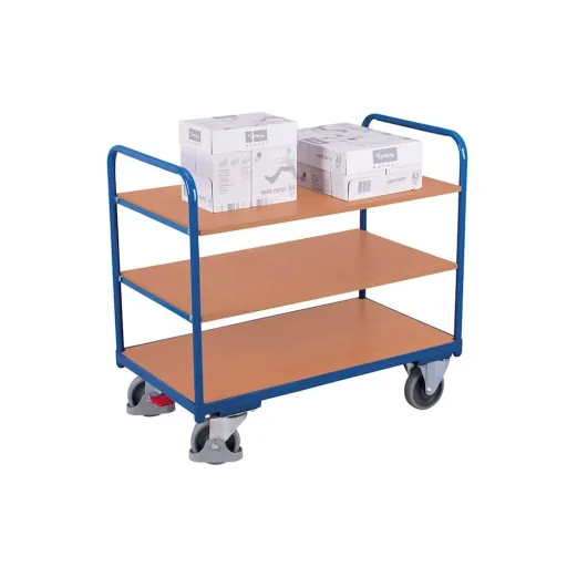Etagenwagen mit 3 Böden 250 kg Typ S + EasySTOP