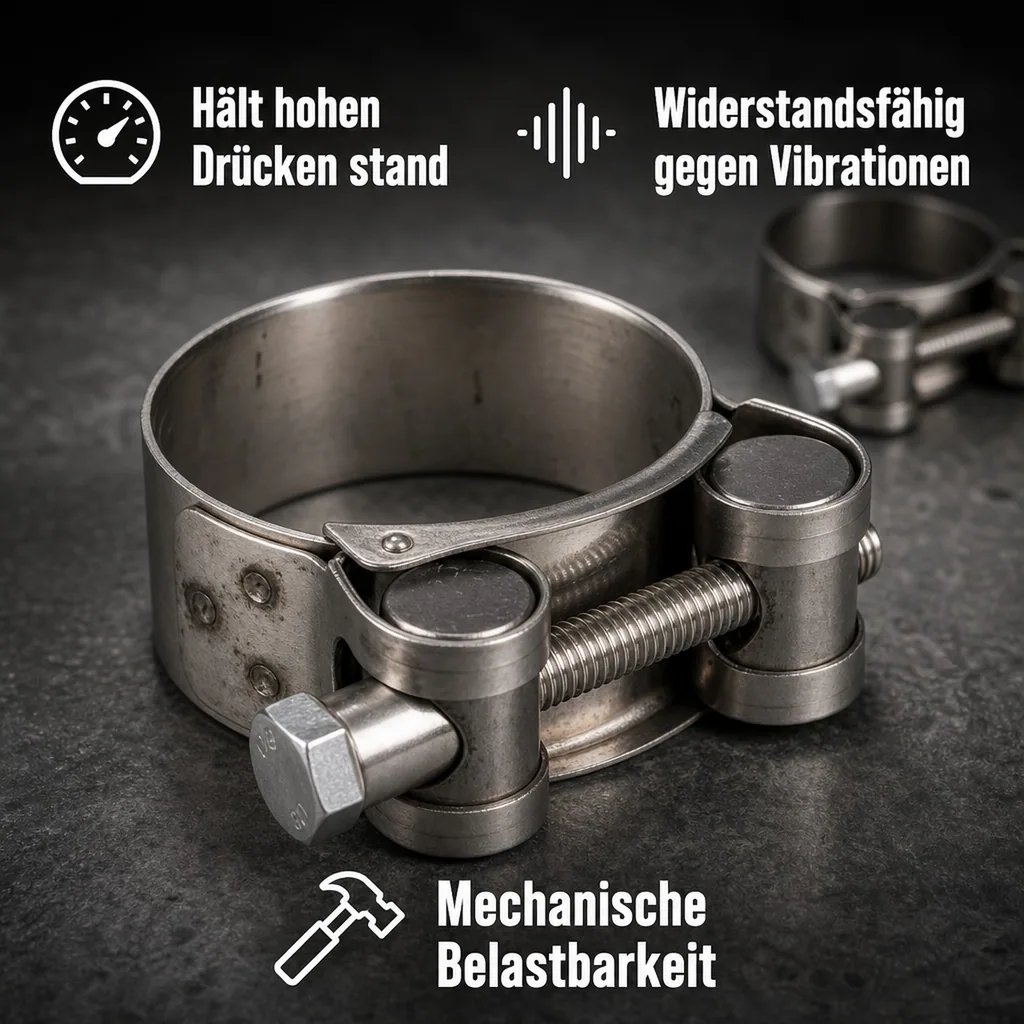 Schlauchschellen, Gelenkbolzenschelle, 44-47mm, Spannbackenschelle