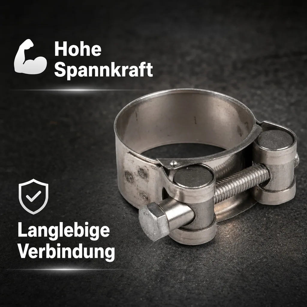 Schlauchschellen, Gelenkbolzenschelle, 44-47mm, Spannbackenschelle