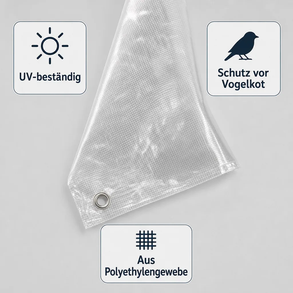 Gartenschirm Schutzhülle transparent, Ø200-400cm, 30x193cm, Gartenschirm Abdeckung
