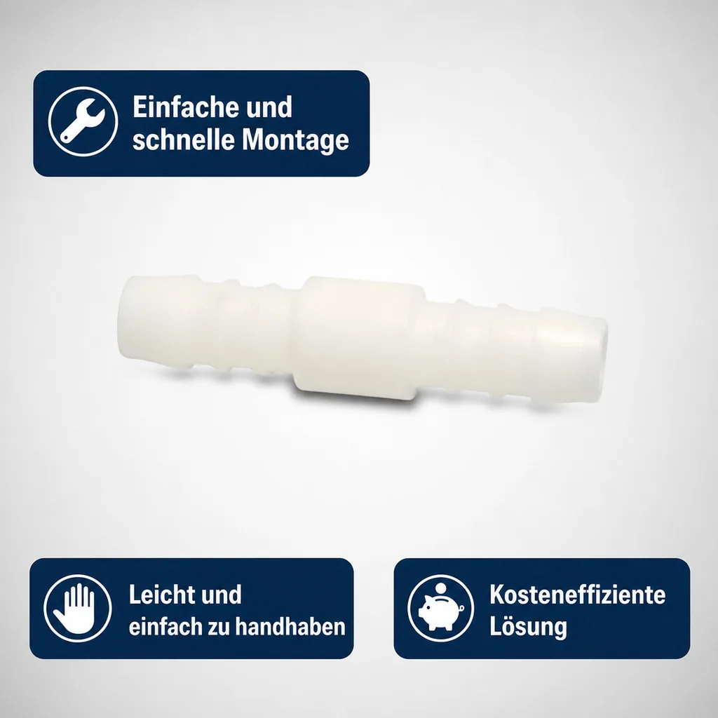 Schlauchverbinder 12mm, Kunststoff