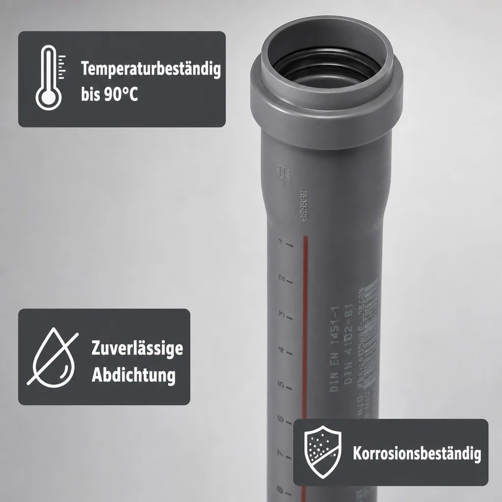HT Rohr 160, HT Abflussrohr, DN 160, Hausentwässerung