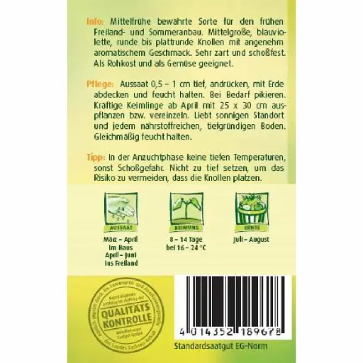 Kohlrabi Saatgut, Blauer Delikatess Kohlrabi online kaufen