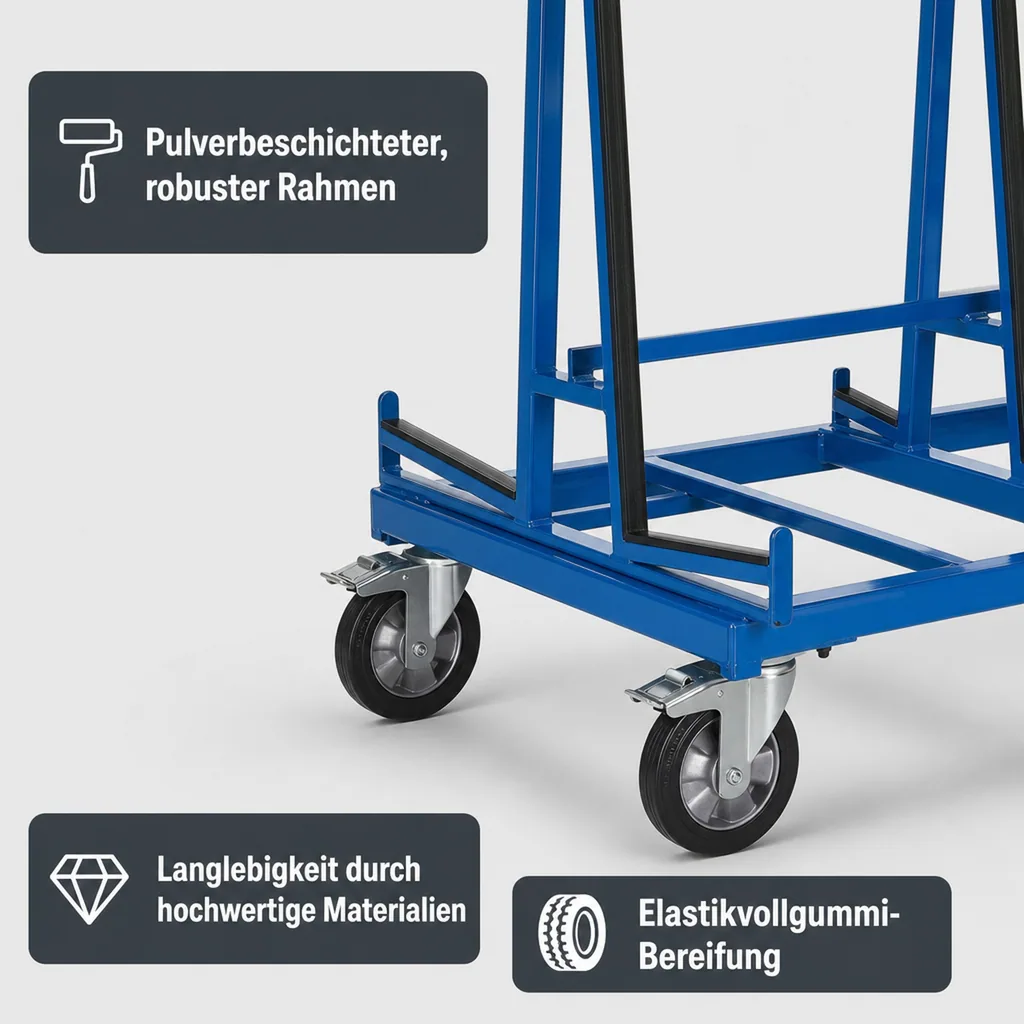Plattenwagen, Schwerlast, zweiseitig, Auflagenbreite 270 mm