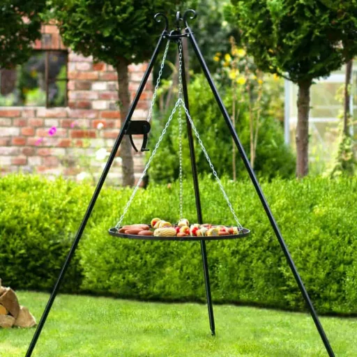 Schwenkgrill, Dreibein Grill, Grillrost 60 cm, Gartengrill