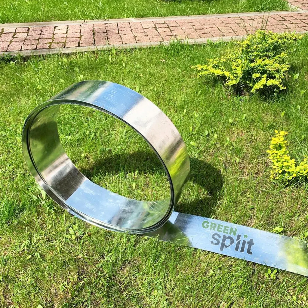 Rasenkantenband Metall Alu/Zink 15 cm x 10 Meter | Rasenkanten | Beeteinfassung | Beetumrandung | Beetbegrenzungen |