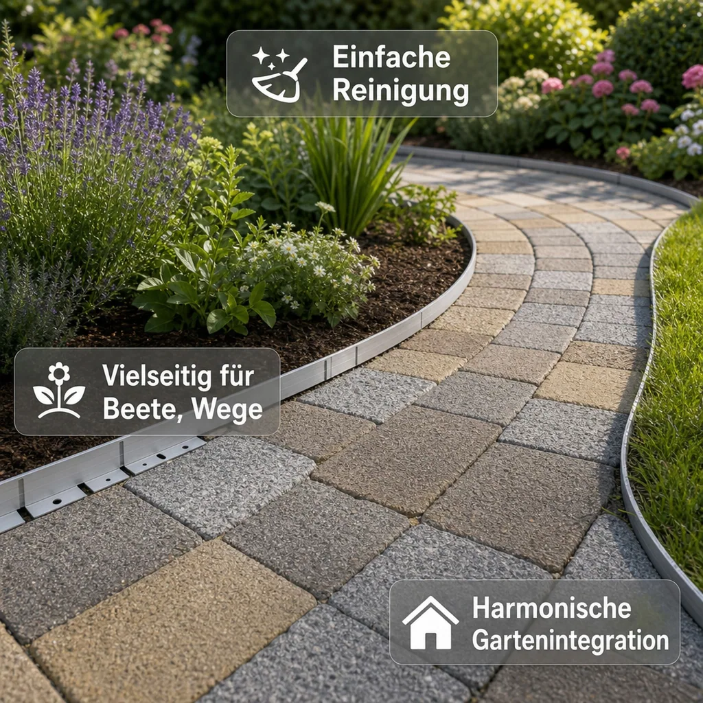 Ultra Starke Alu Rasenkanten 64mm x 100cm | Beeteinfassung | Beetumrandung | Beetbegrenzungen