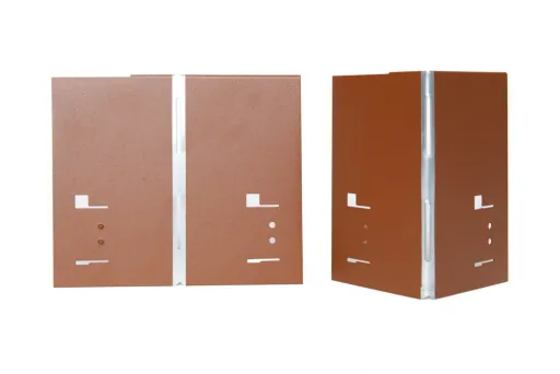 Alu/Zink Ecke für Rasenkanten Metall 13.5cm  | Rasenkanten | Beeteinfassung | Beetumrandung | Beetbegrenzungen, Color-GS: braun