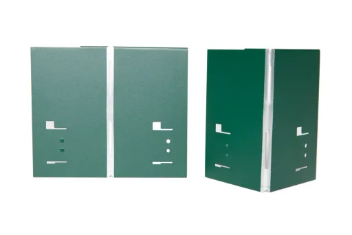Alu/Zink Ecke für Rasenkanten Metall 13.5cm  | Rasenkanten | Beeteinfassung | Beetumrandung | Beetbegrenzungen, Color-GS: braun