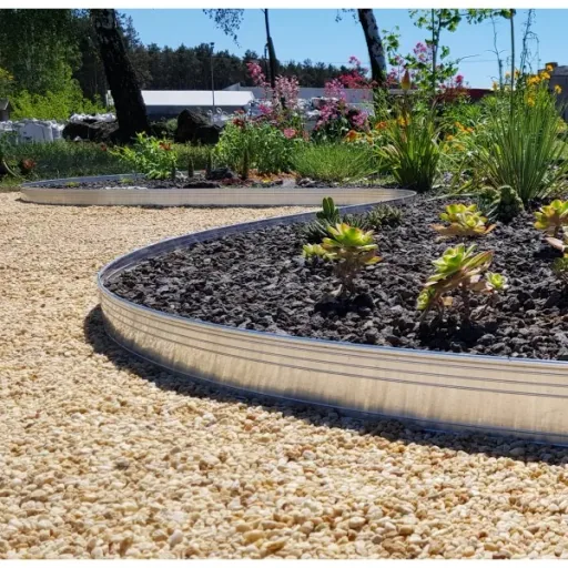5er Set Ultra Starke Alu Rasenkanten 14cm x 2m (10m lang) | Beeteinfassung | Beetumrandung | Beetbegrenzungen, Color-GS: ohne Farbe
