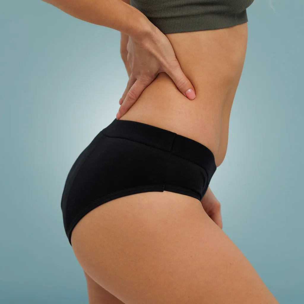 Weekiss Boyshort  Periodenunterwäsche,  Menstruationsunterwäsche, Periodenslip, Größe: XL (42); Mengen-Rabatte: ohne; Farbe Weekiss: Schwarz