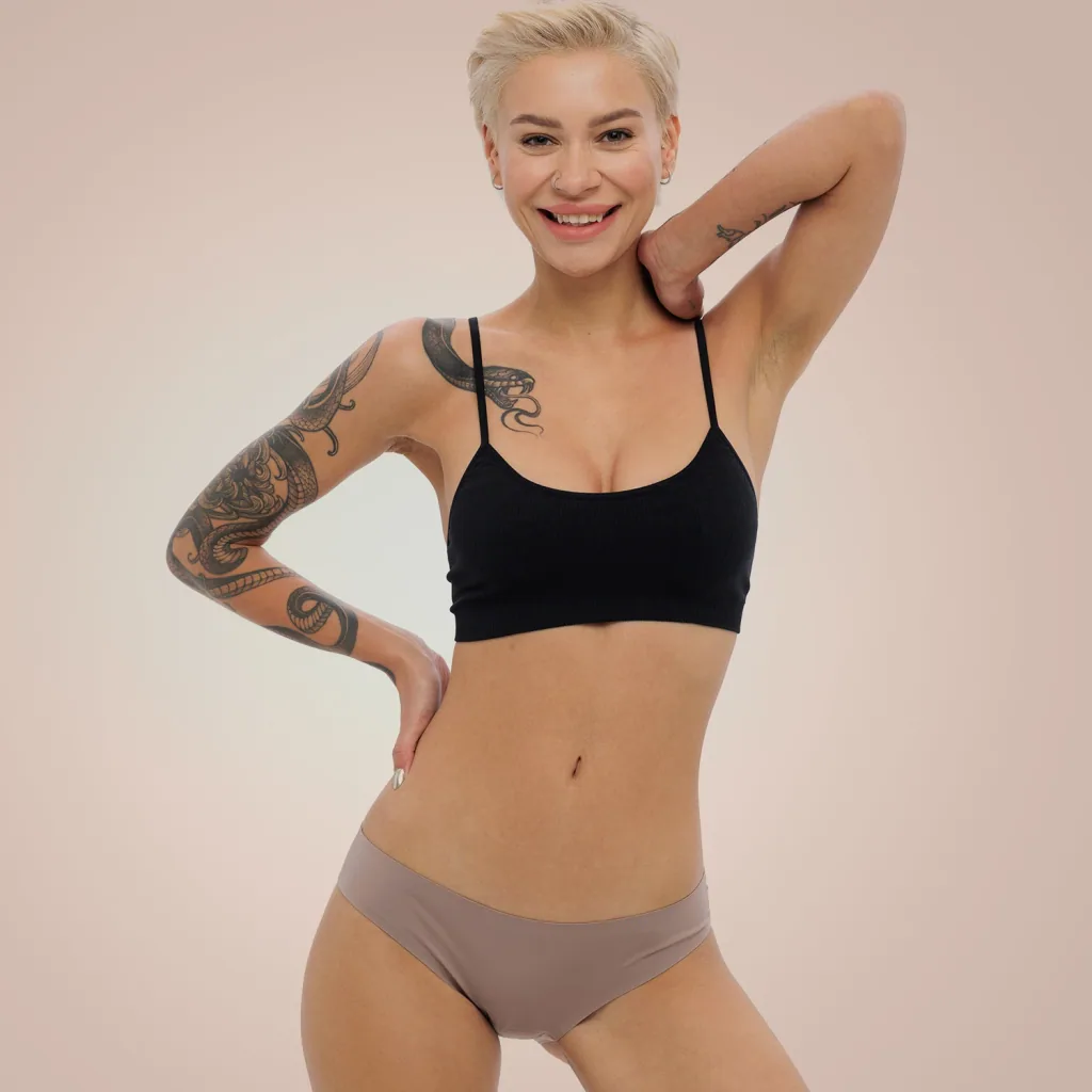 Weekiss Seamless Periodenunterwäsche, Menstruationsunterwäsche, Periodenslip, Größe: XL (42); Mengen-Rabatte: ohne; Farbe Weekiss: Beige