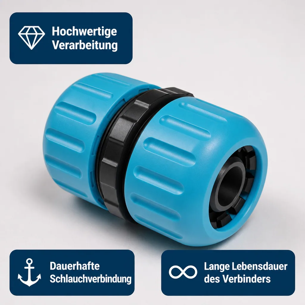 Schlauchverbinder 1/2 Zoll, Schlauchreparatur, Verbinder Schlauch