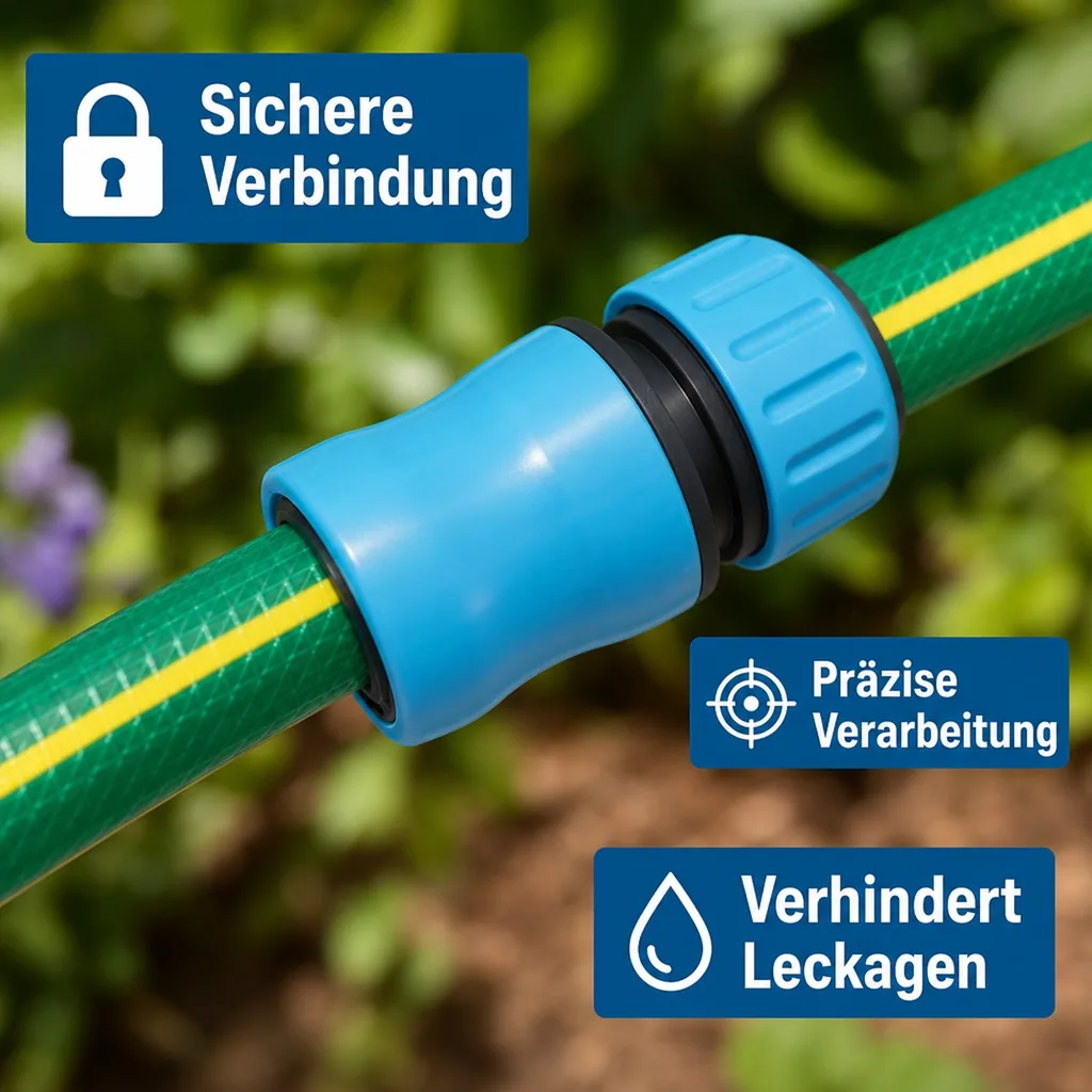 Schnellkupplung 1/2 Zoll, Schlauchkupplung, ohne Wasserstop