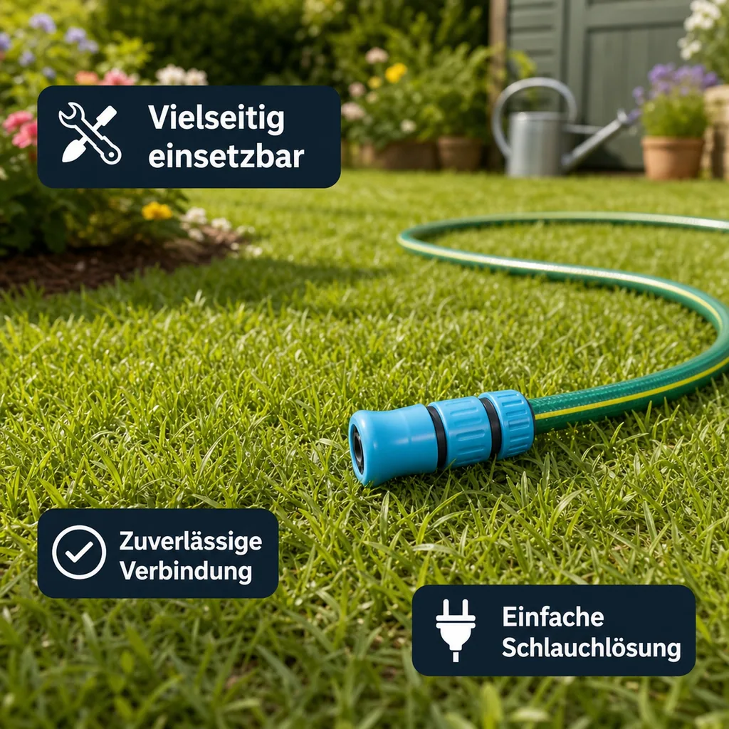 Schnellkupplung 1/2 Zoll, Schlauchkupplung, ohne Wasserstop