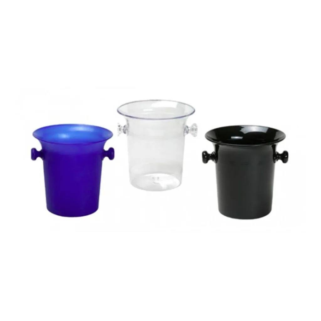 Flaschenkühler, Getränkekühler, Sekt-/Champagnerkübel, 5,0 L - Kunststoff - Elegant & Praktisch - 3 Farben, Farbe: schwarz