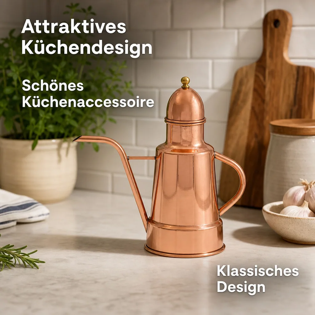 Oil Dispenser, Ölflasche aus Kupfer und Messing, Liter: 0.5 Liter