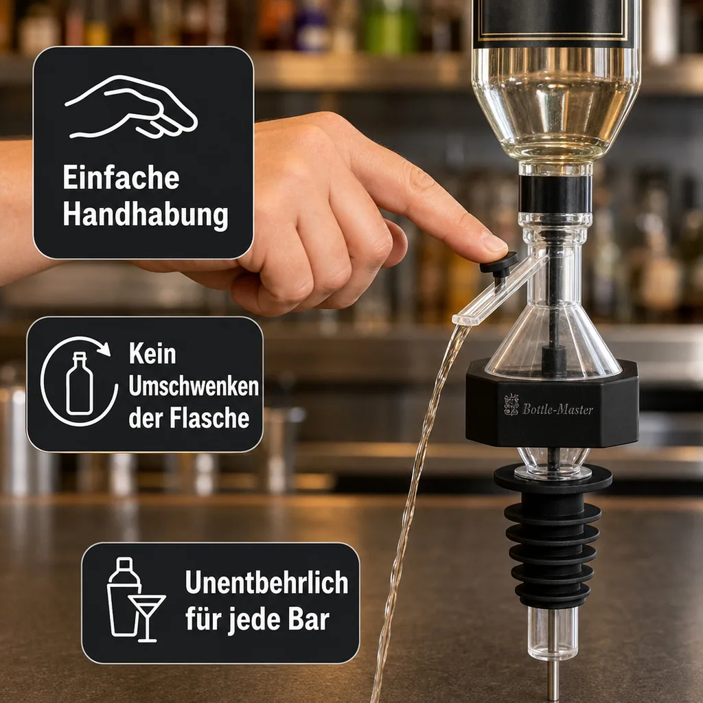 Flaschenportionierer, Fix-Portionierer für 0,7-1,0l. Flaschen, 20 ml
