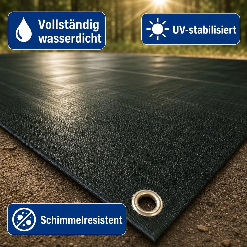 Abdeckplane 280g/m², 4x6 (24m²), grün, wasserdicht, reißfest