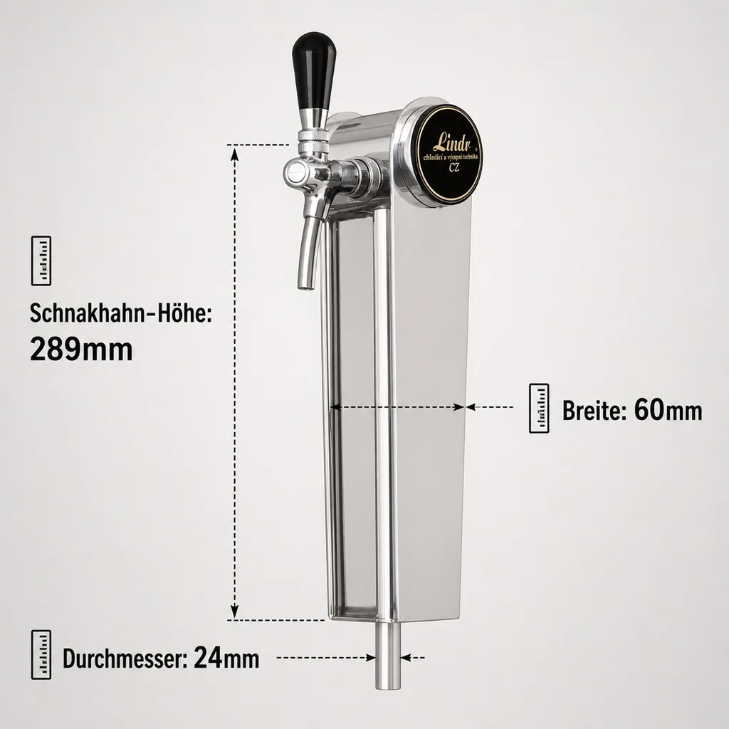 Schanksäule, Bierzapfsäule - Modell Naked, 1-leitig