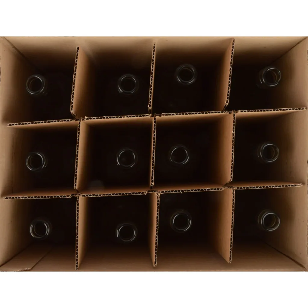 12er Weinflaschen-Karton (Bordeaux 75 cl) - Stabile Flaschenaufbewahrung, Farbe: weiss