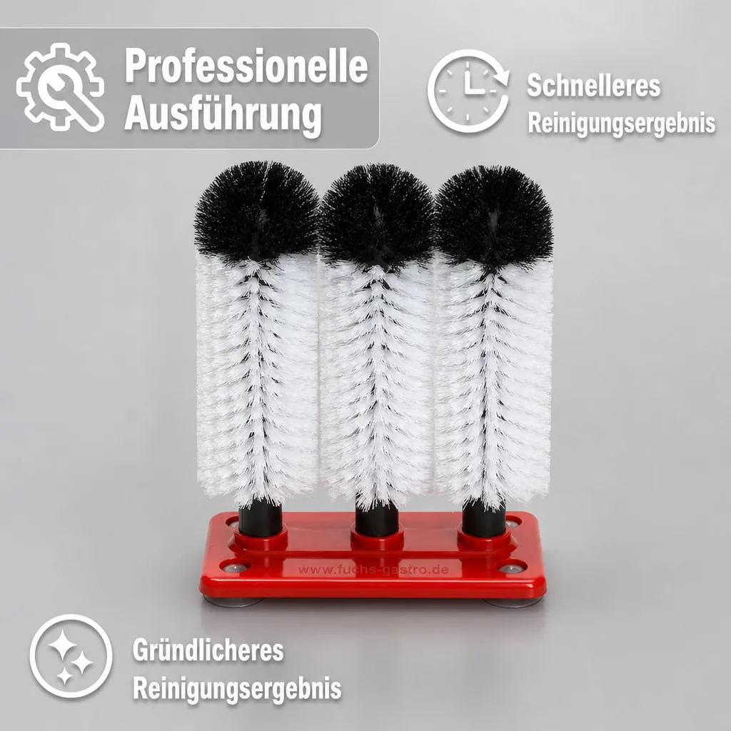 Gläserspülbürste, Gläserspülbürstengarnitur Profis - GR-3 - 3 x 24 cm