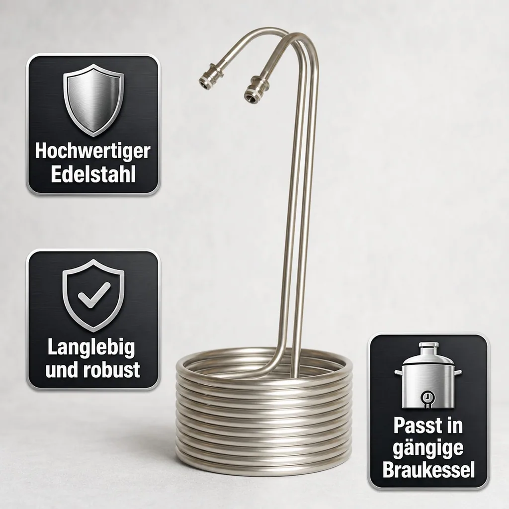 Würzekühler, Kühlspirale - Chill'in 20, Edelstahl