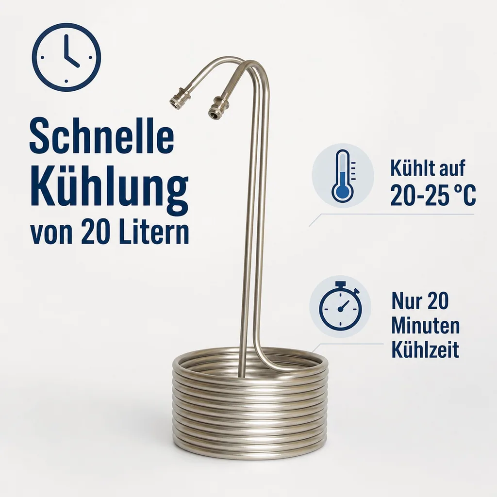 Würzekühler, Kühlspirale - Chill'in 20, Edelstahl